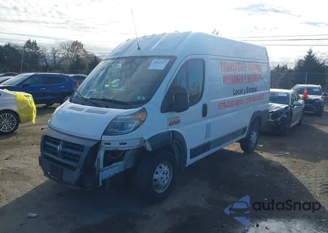 2014 Ram Promaster 2500 High Roof из США, поврежденный, VIN 3C6TRVCG0EE122954